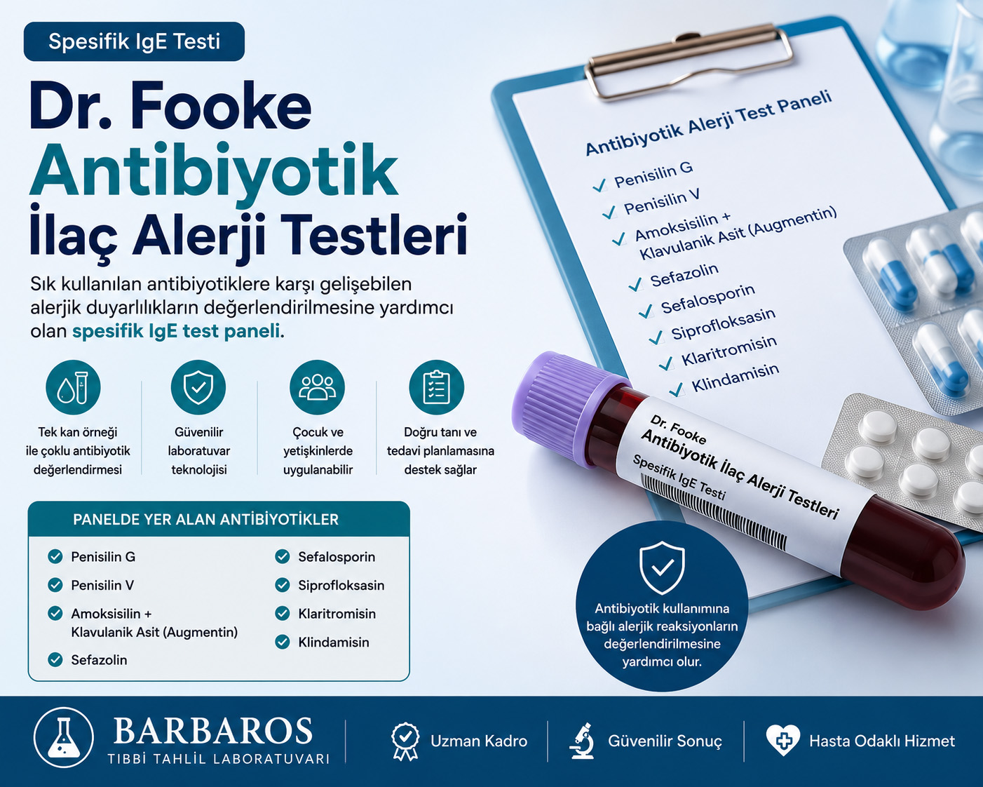Dr. Fooke Antibiyotik İlaç Alerji Testleri