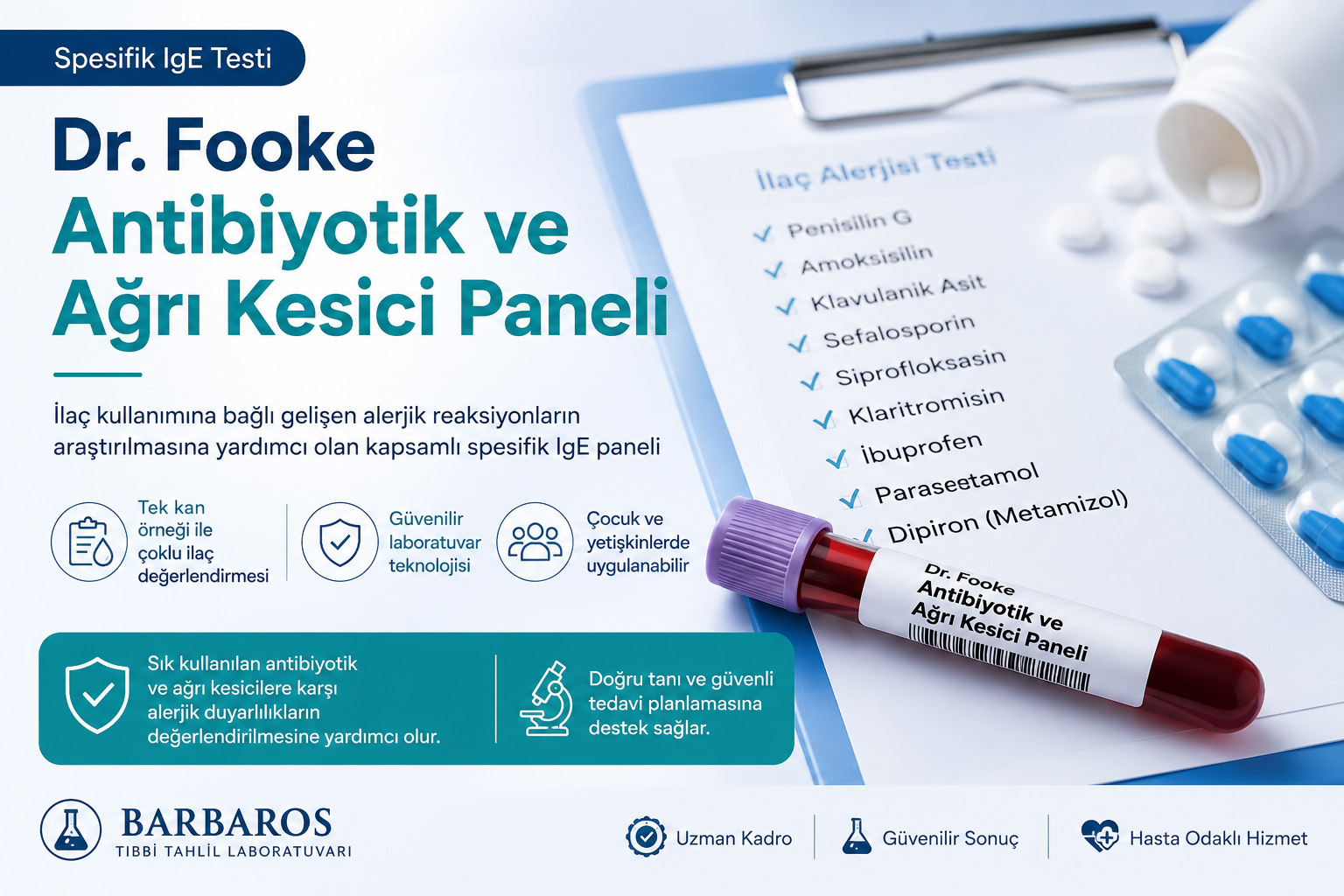 Dr. Fooke Antibiyotik ve Ağrı Kesici Paneli