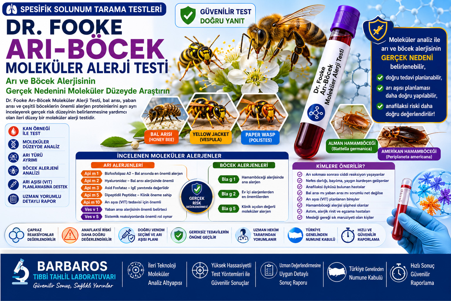 Dr. Fooke Arı-Böcek Moleküler Alerji Testi