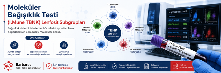 Moleküler Bağışıklık Testi (İ.Mune TBNK) Lenfosit Subgrupları
